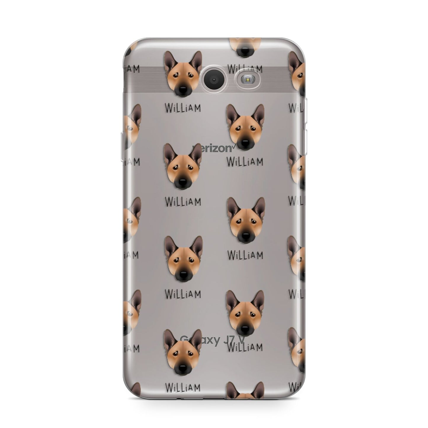 Norwegian Buhund Icon with Name Samsung Galaxy J7 2017 Case