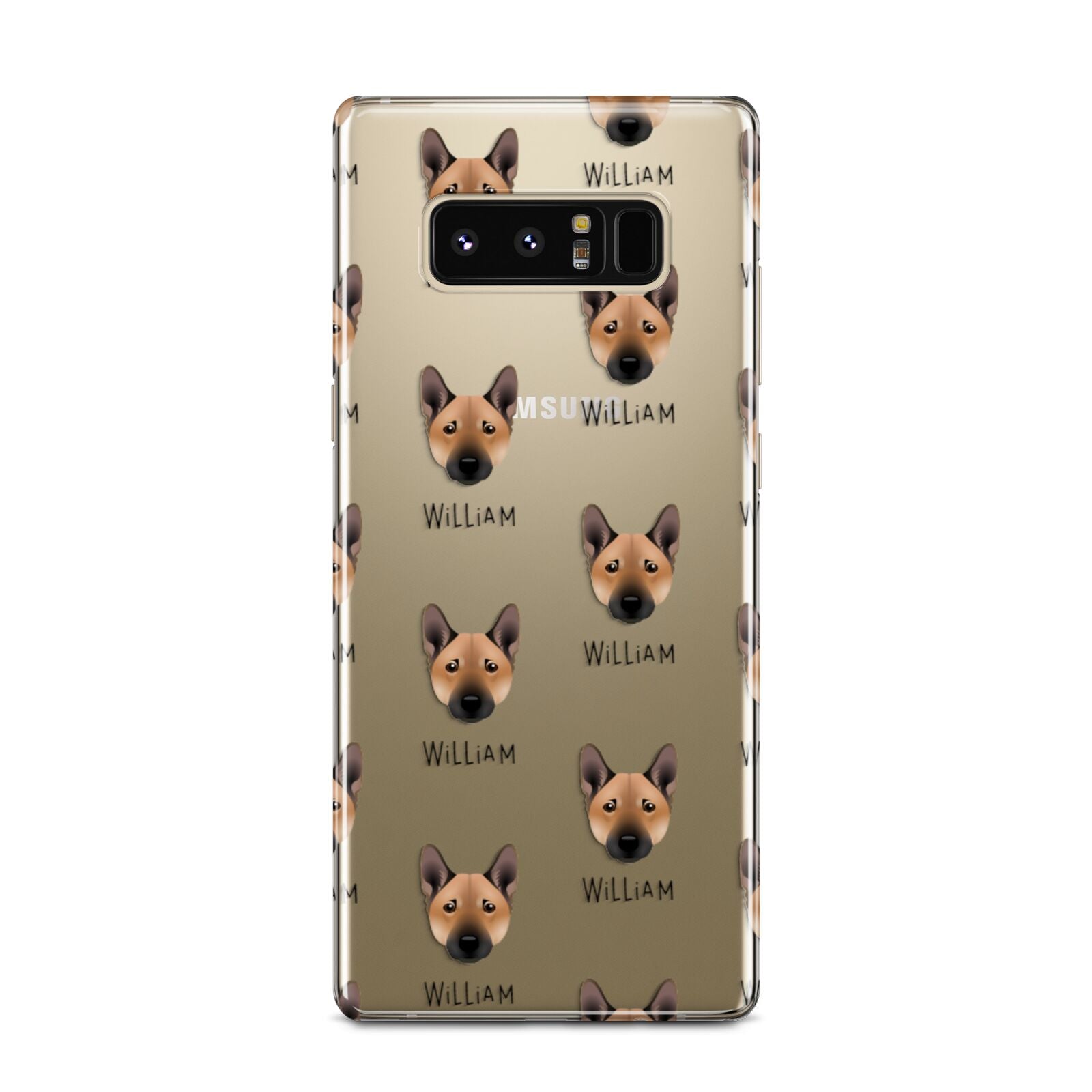 Norwegian Buhund Icon with Name Samsung Galaxy Note 8 Case