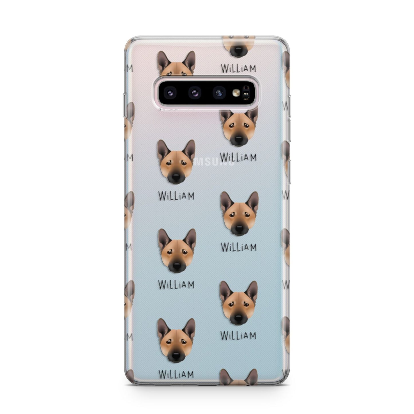 Norwegian Buhund Icon with Name Samsung Galaxy S10 Plus Case