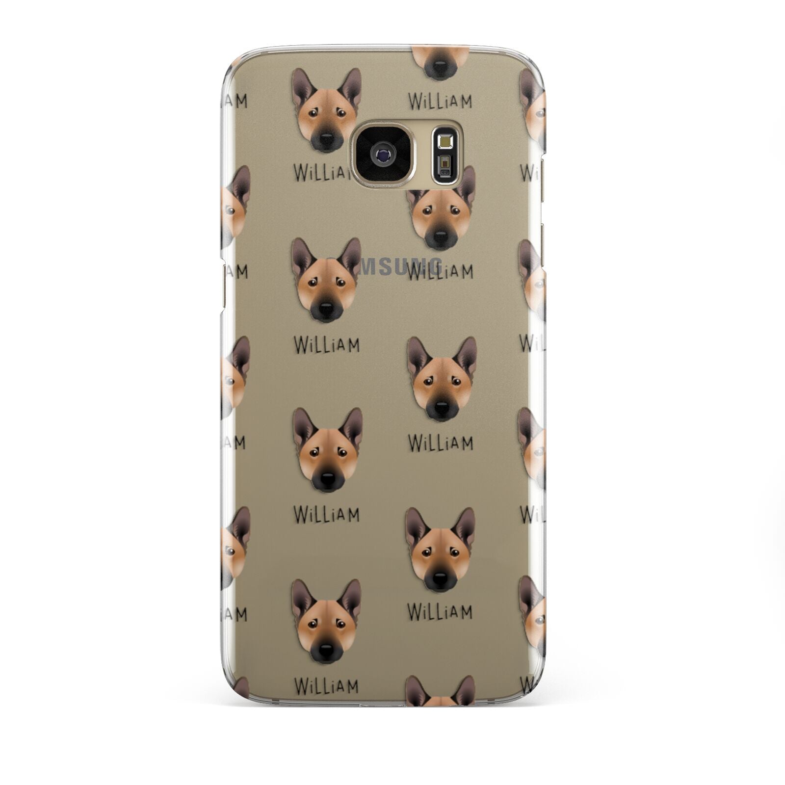 Norwegian Buhund Icon with Name Samsung Galaxy S7 Edge Case