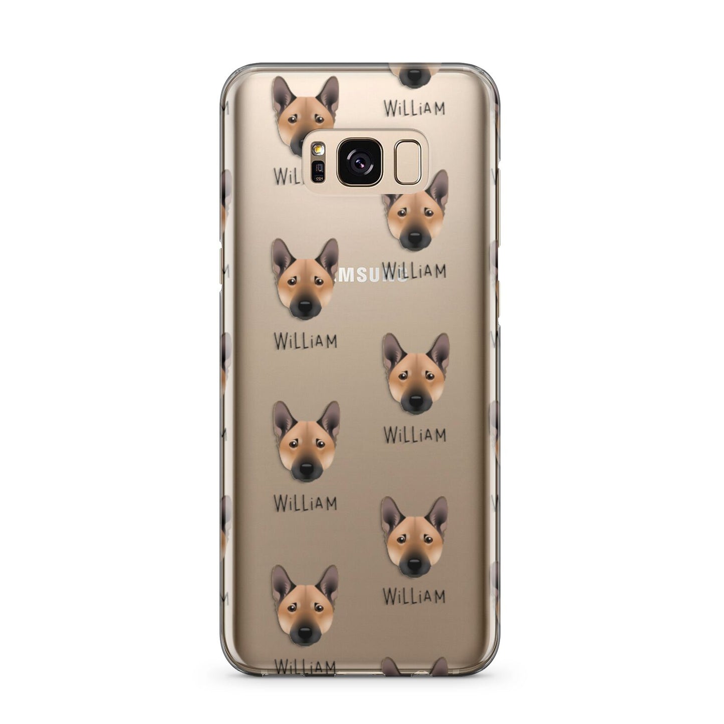 Norwegian Buhund Icon with Name Samsung Galaxy S8 Plus Case