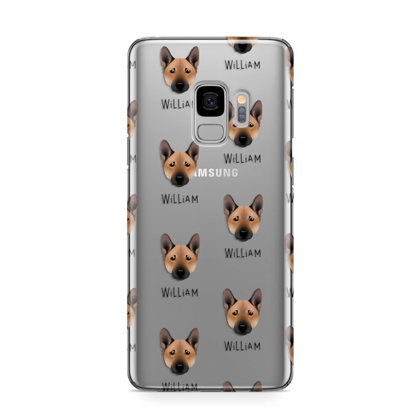 Norwegian Buhund Icon with Name Samsung Galaxy S9 Case