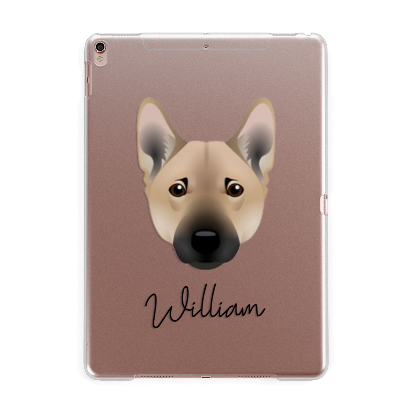 Norwegian Buhund Personalised Apple iPad Rose Gold Case