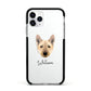 Norwegian Buhund Personalised Apple iPhone 11 Pro in Silver with Black Impact Case