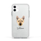 Norwegian Buhund Personalised Apple iPhone 11 in White with White Impact Case