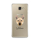 Norwegian Buhund Personalised Samsung Galaxy A3 2016 Case on gold phone