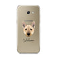Norwegian Buhund Personalised Samsung Galaxy A5 2017 Case on gold phone