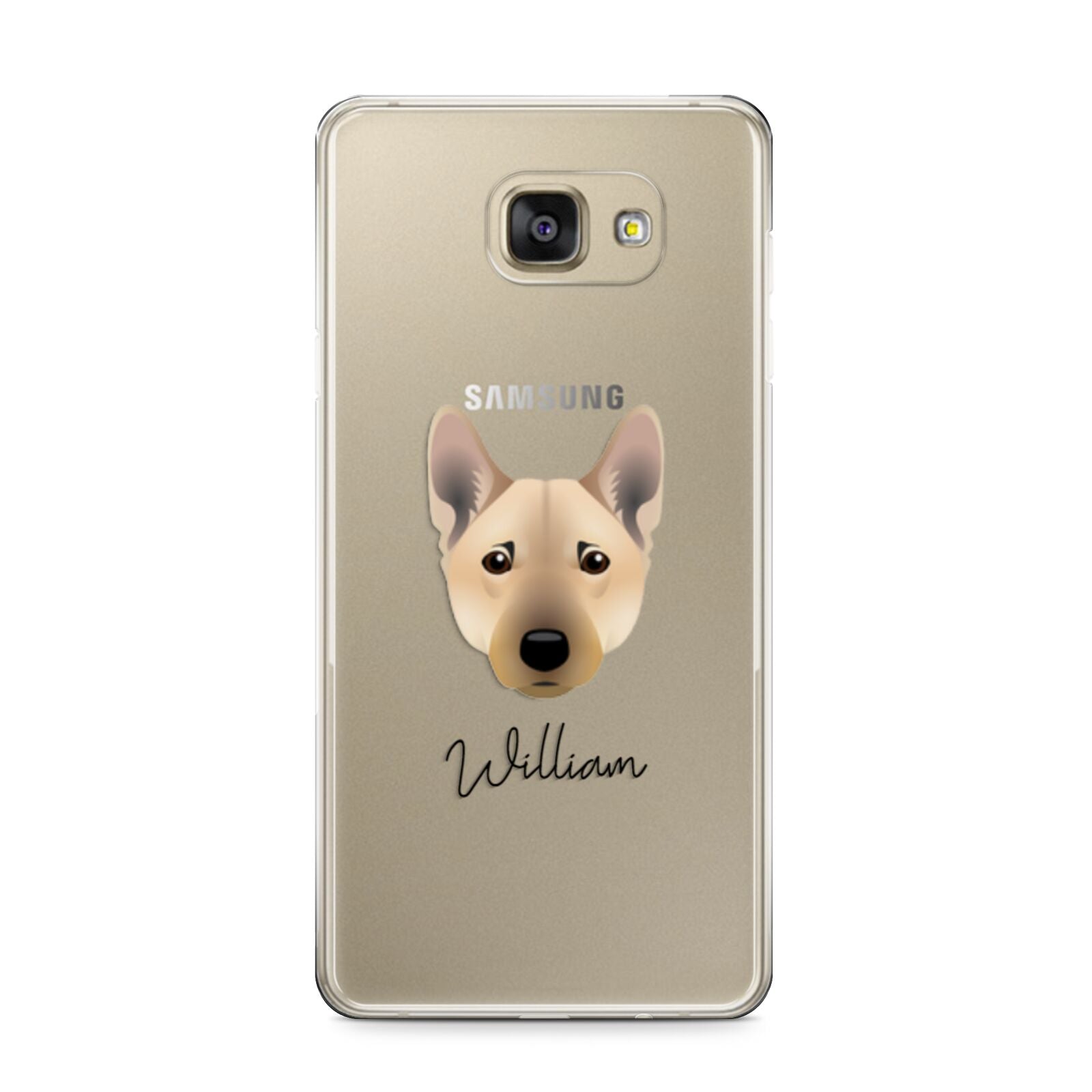 Norwegian Buhund Personalised Samsung Galaxy A9 2016 Case on gold phone