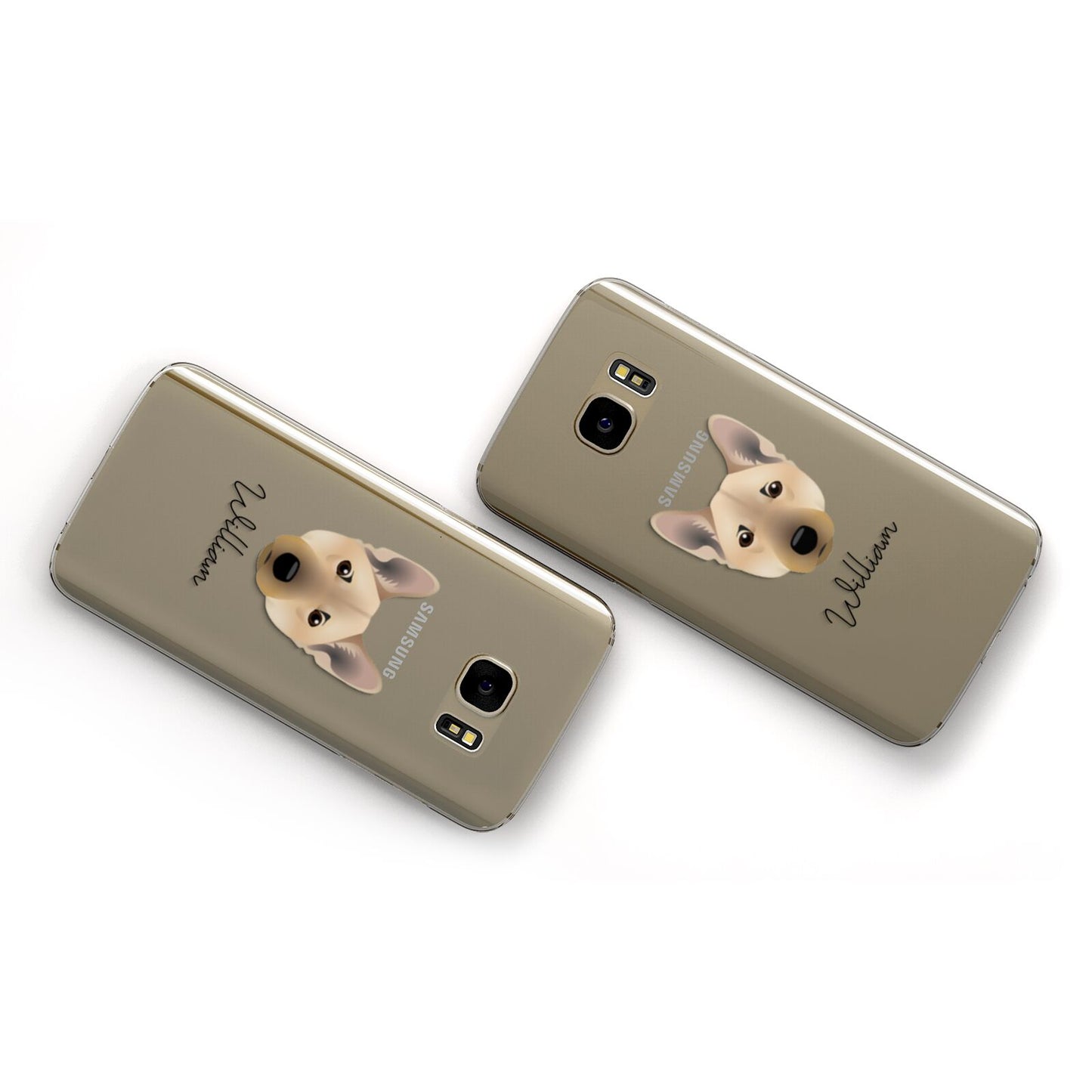 Norwegian Buhund Personalised Samsung Galaxy Case Flat Overview