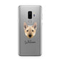 Norwegian Buhund Personalised Samsung Galaxy S9 Plus Case on Silver phone