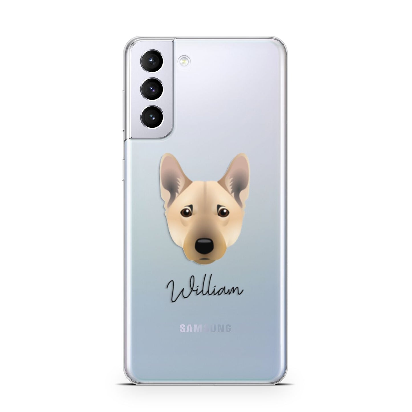 Norwegian Buhund Personalised Samsung S21 Plus Phone Case