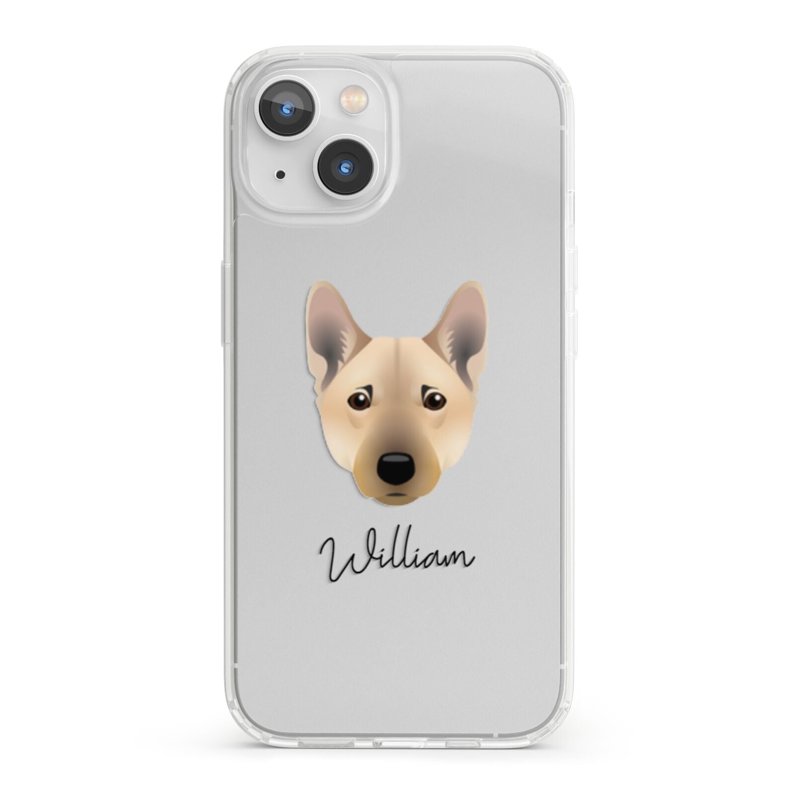 Norwegian Buhund Personalised iPhone 13 Clear Bumper Case