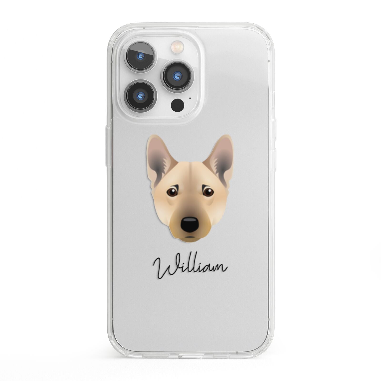 Norwegian Buhund Personalised iPhone 13 Pro Clear Bumper Case