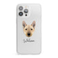 Norwegian Buhund Personalised iPhone 13 Pro Max Clear Bumper Case