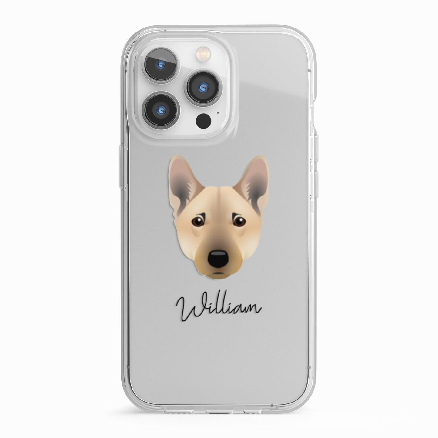 Norwegian Buhund Personalised iPhone 13 Pro TPU Impact Case with White Edges