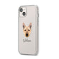 Norwegian Buhund Personalised iPhone 14 Plus Clear Tough Case Starlight Angled Image