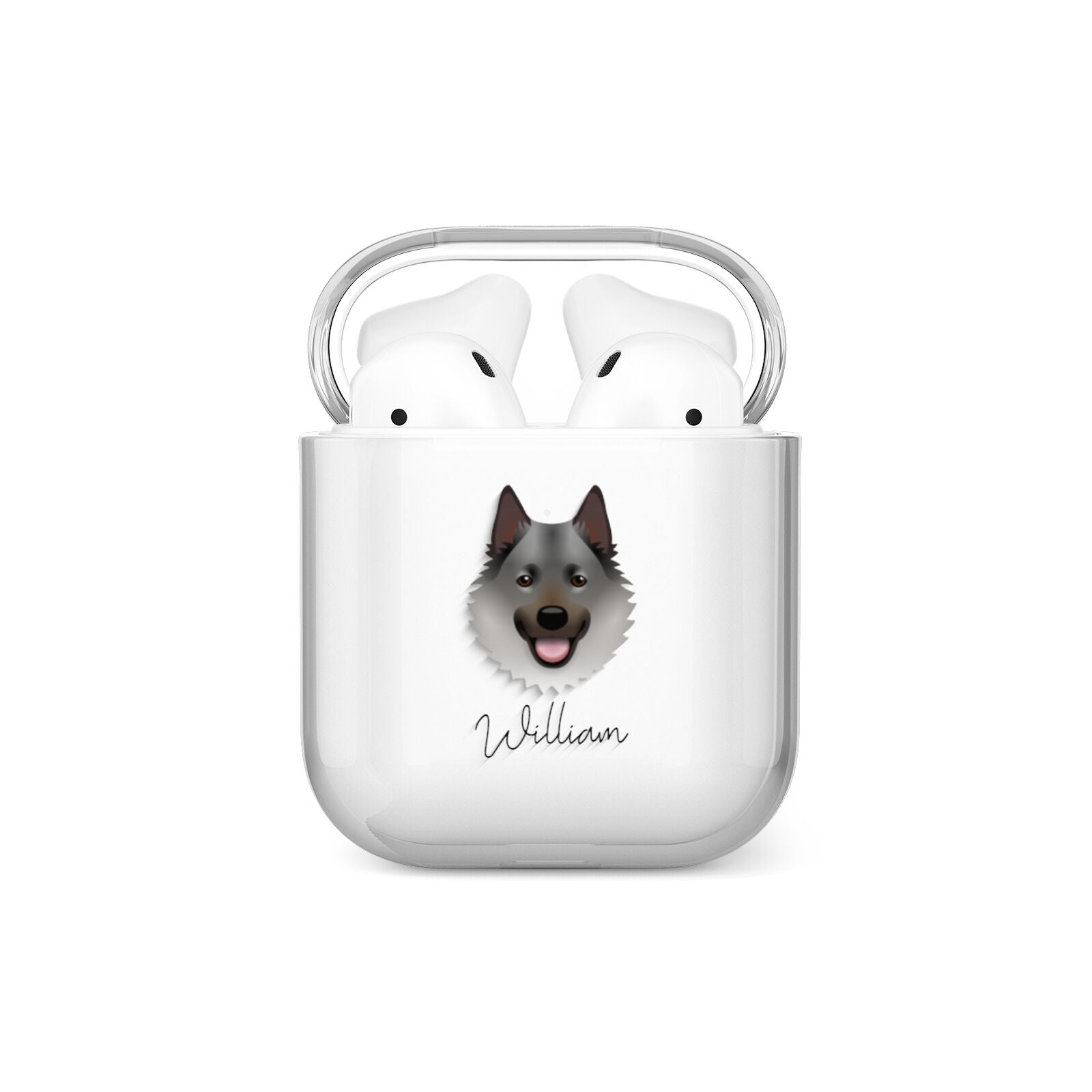 Norwegian Elkhound Personalised AirPods Case