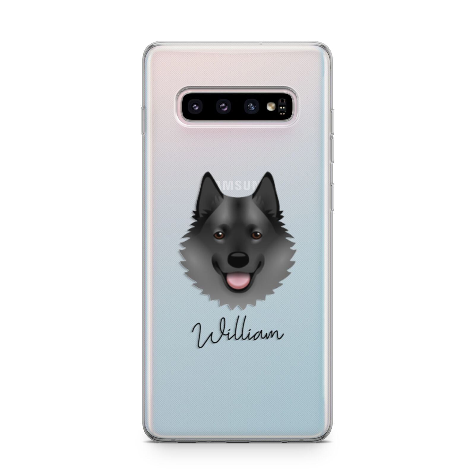 Norwegian Elkhound Personalised Samsung Galaxy S10 Plus Case