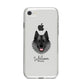 Norwegian Elkhound Personalised iPhone 8 Bumper Case on Silver iPhone