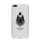 Norwegian Elkhound Personalised iPhone 8 Plus Bumper Case on Silver iPhone