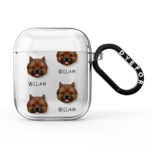 Norwich Terrier Icon with Name AirPods Case