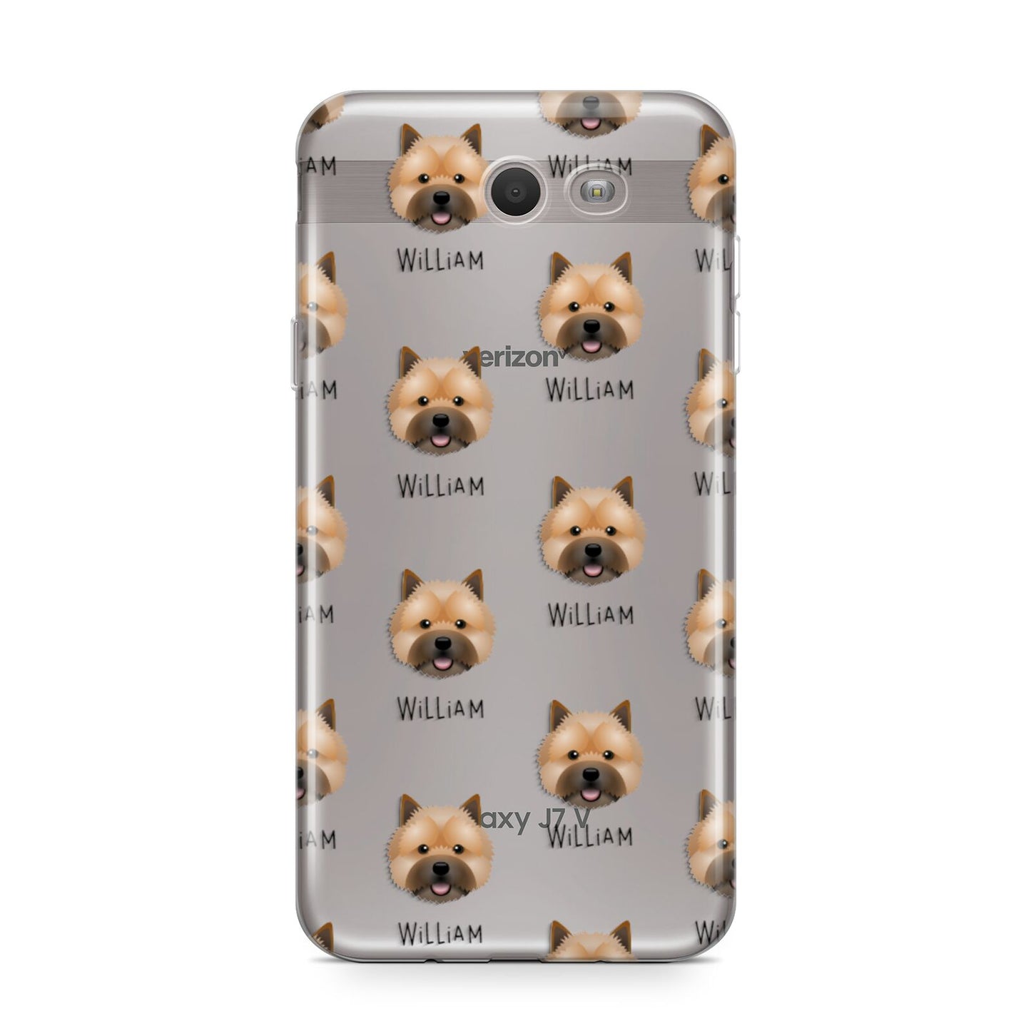 Norwich Terrier Icon with Name Samsung Galaxy J7 2017 Case