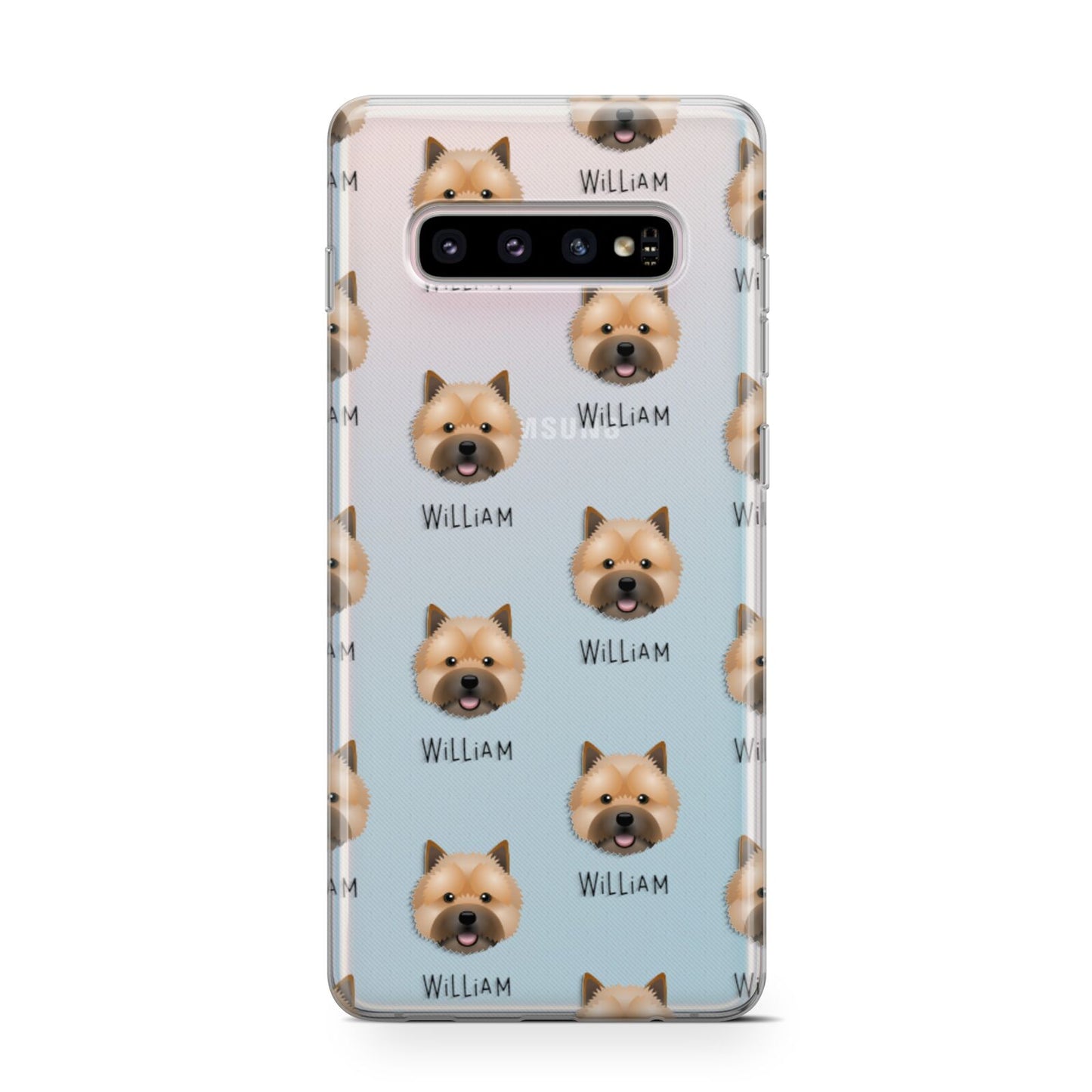 Norwich Terrier Icon with Name Samsung Galaxy S10 Case