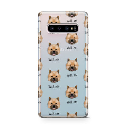 Norwich Terrier Icon with Name Samsung Galaxy S10 Case