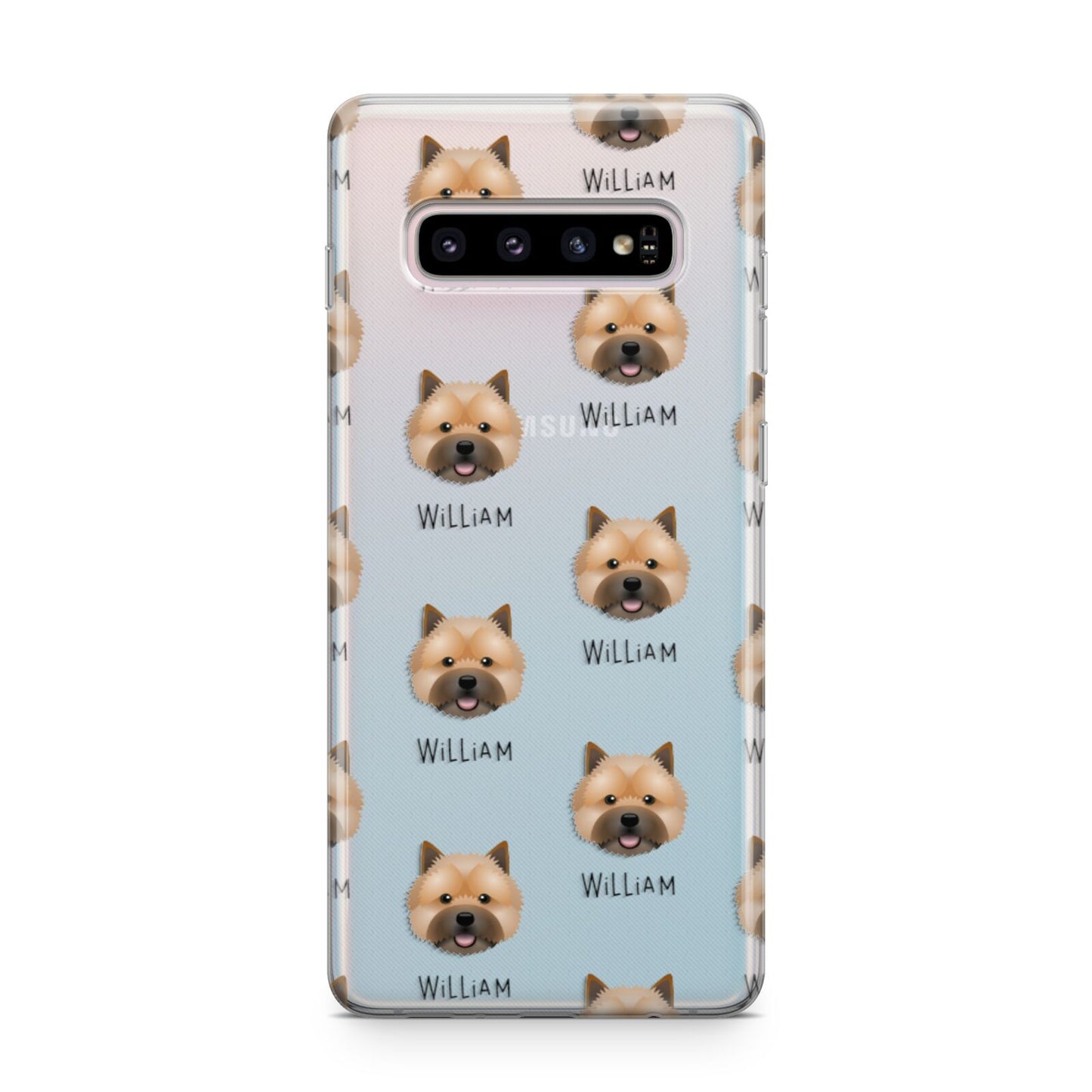 Norwich Terrier Icon with Name Samsung Galaxy S10 Plus Case