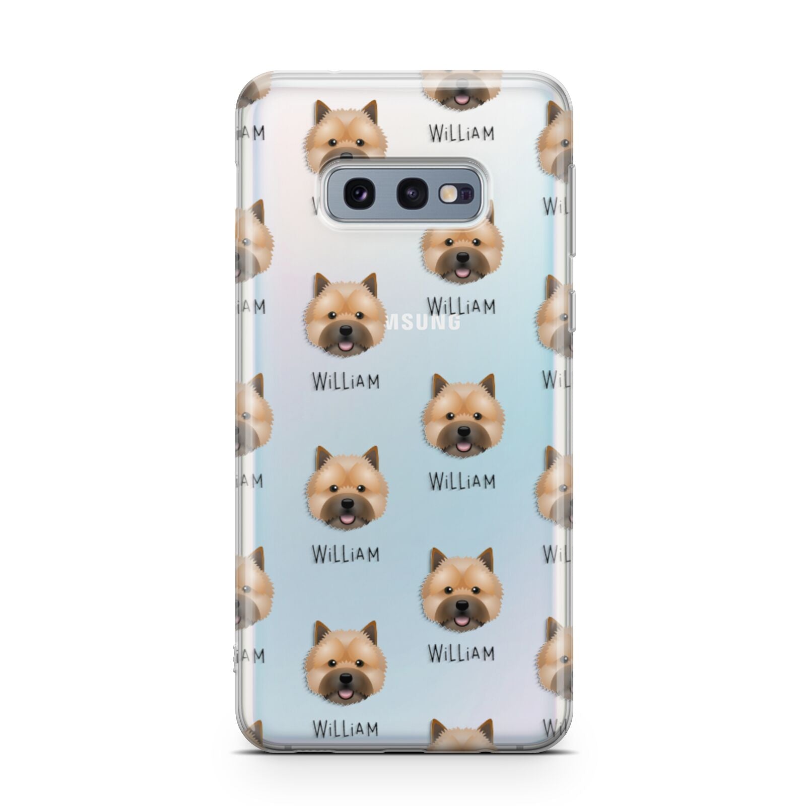 Norwich Terrier Icon with Name Samsung Galaxy S10E Case