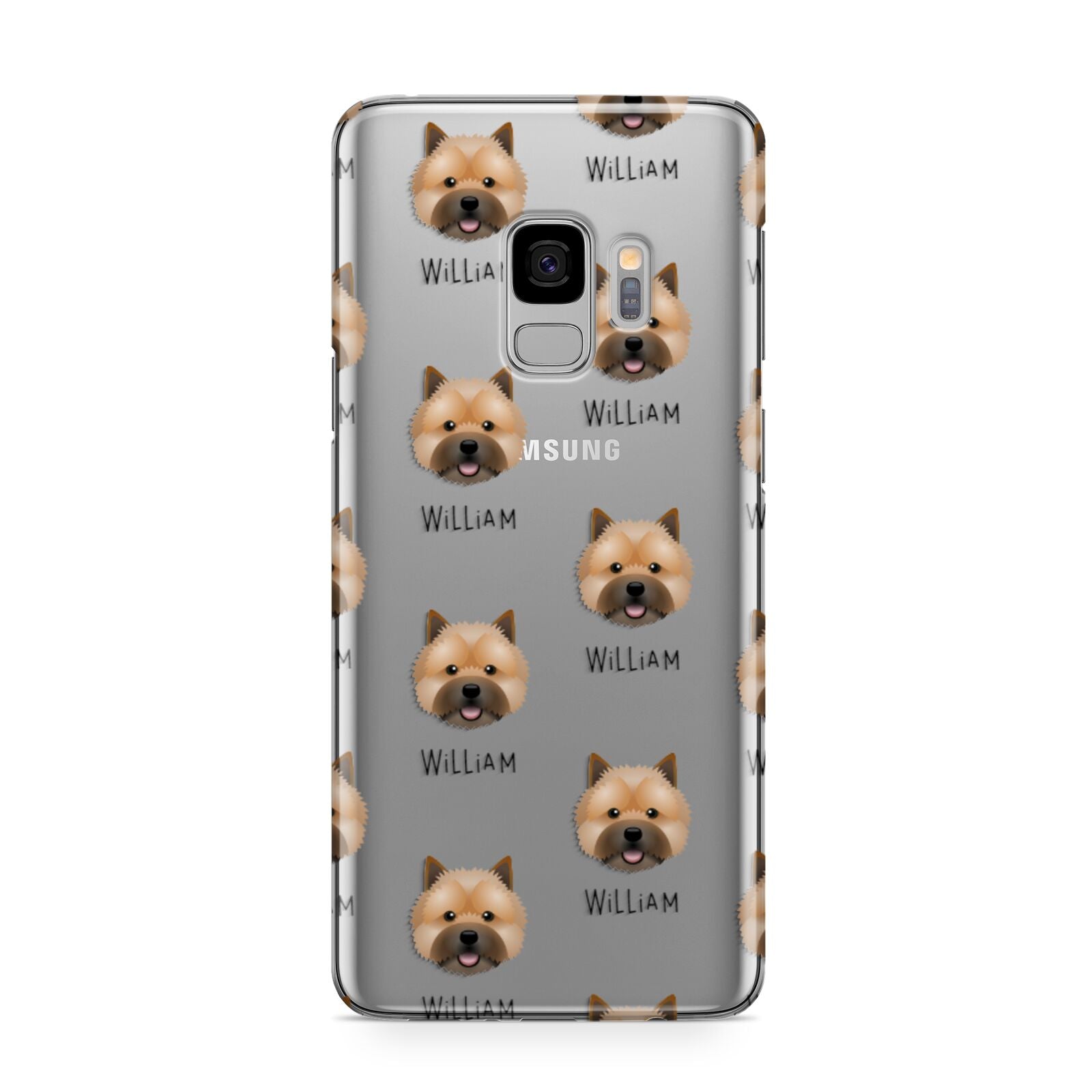 Norwich Terrier Icon with Name Samsung Galaxy S9 Case