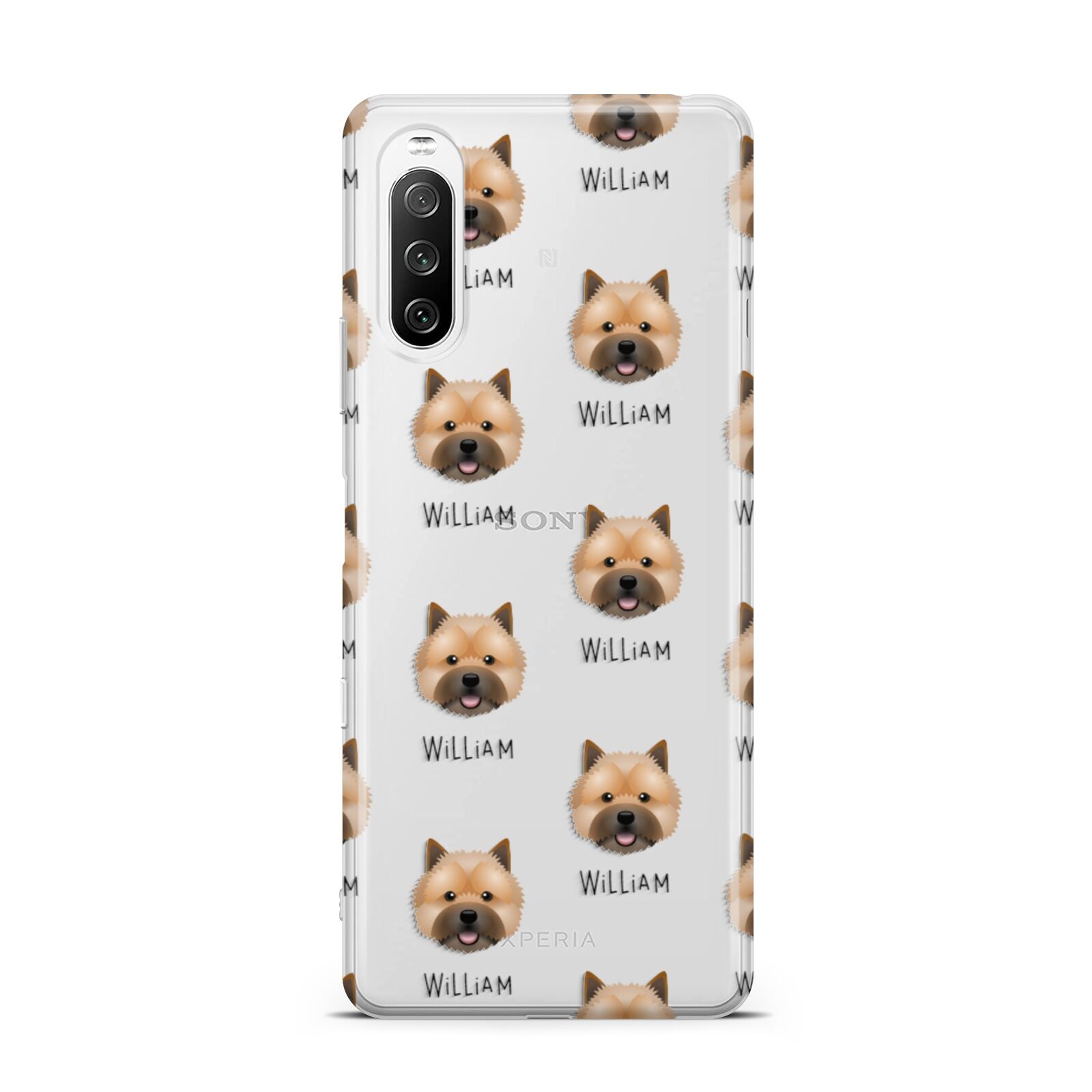 Norwich Terrier Icon with Name Sony Xperia 10 III Case