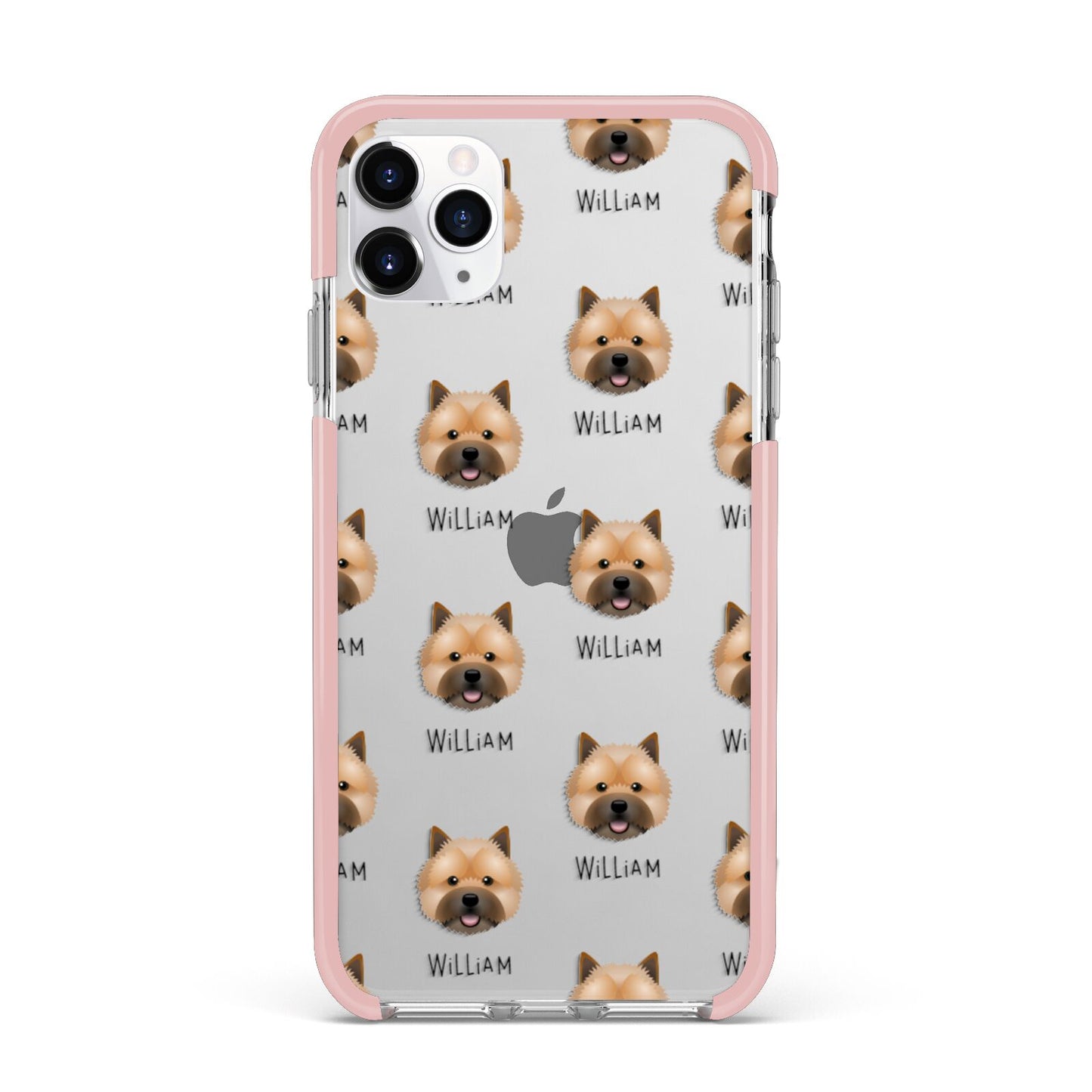 Norwich Terrier Icon with Name iPhone 11 Pro Max Impact Pink Edge Case