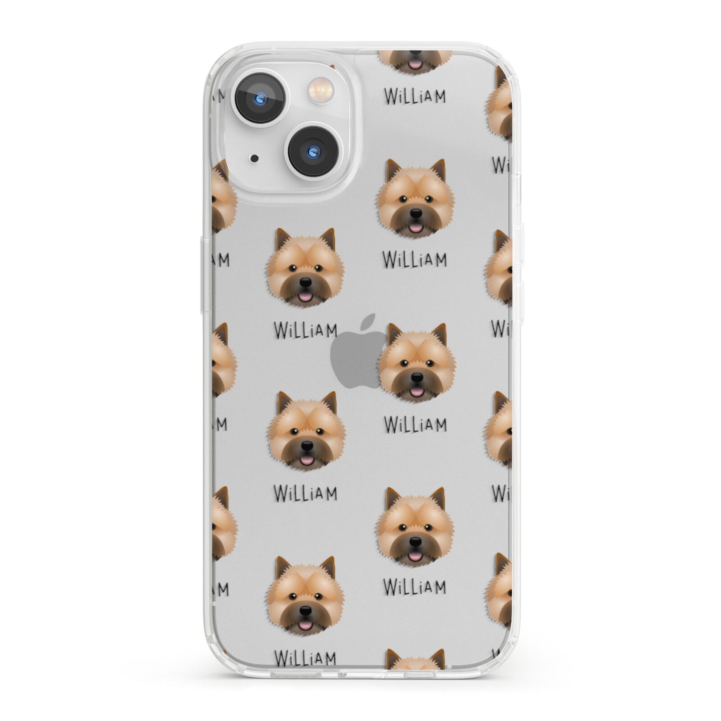 Norwich Terrier Icon with Name iPhone 13 Clear Bumper Case