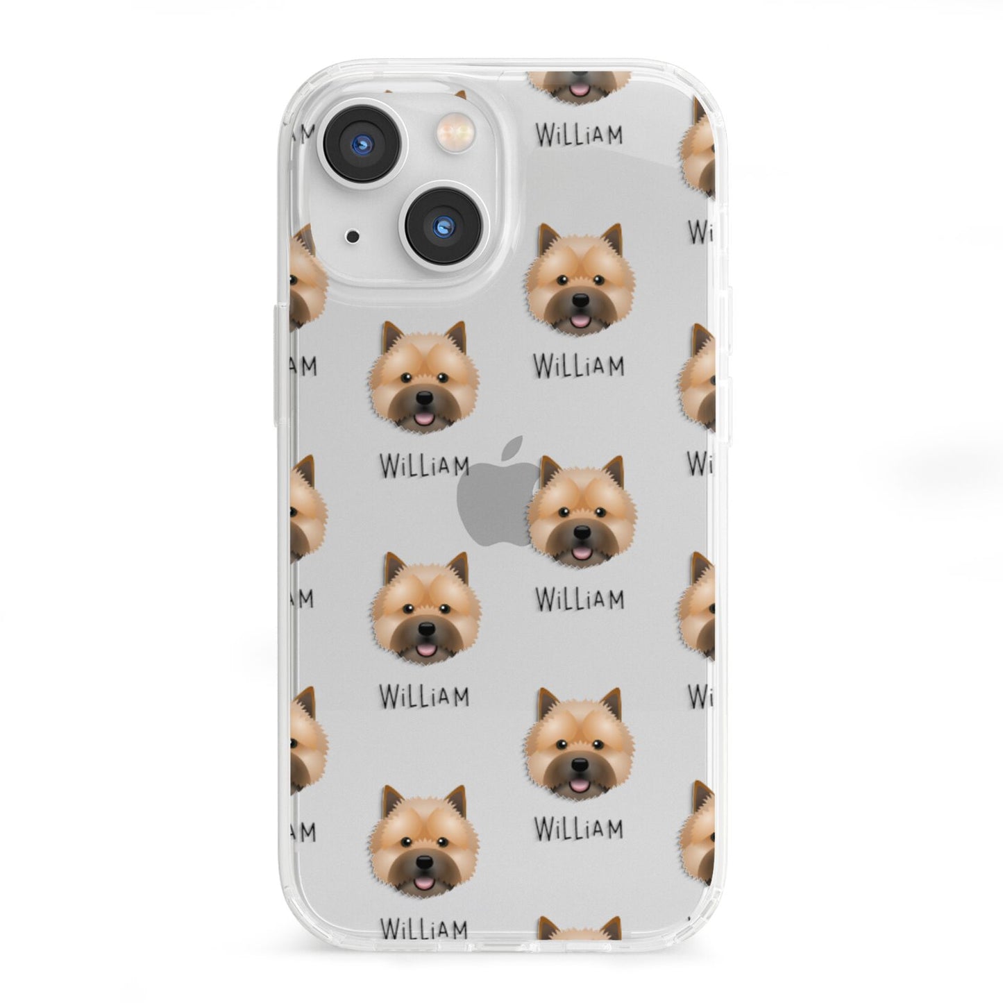 Norwich Terrier Icon with Name iPhone 13 Mini Clear Bumper Case