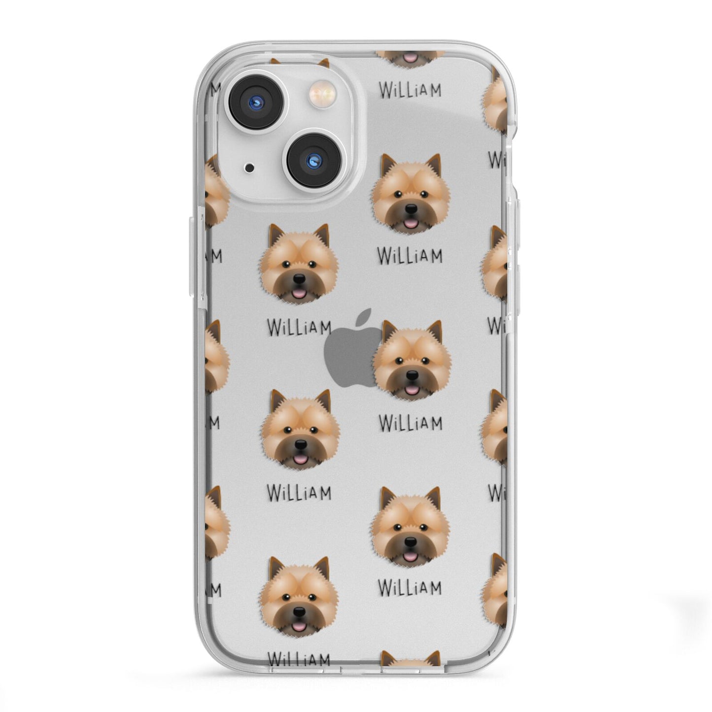 Norwich Terrier Icon with Name iPhone 13 Mini TPU Impact Case with White Edges