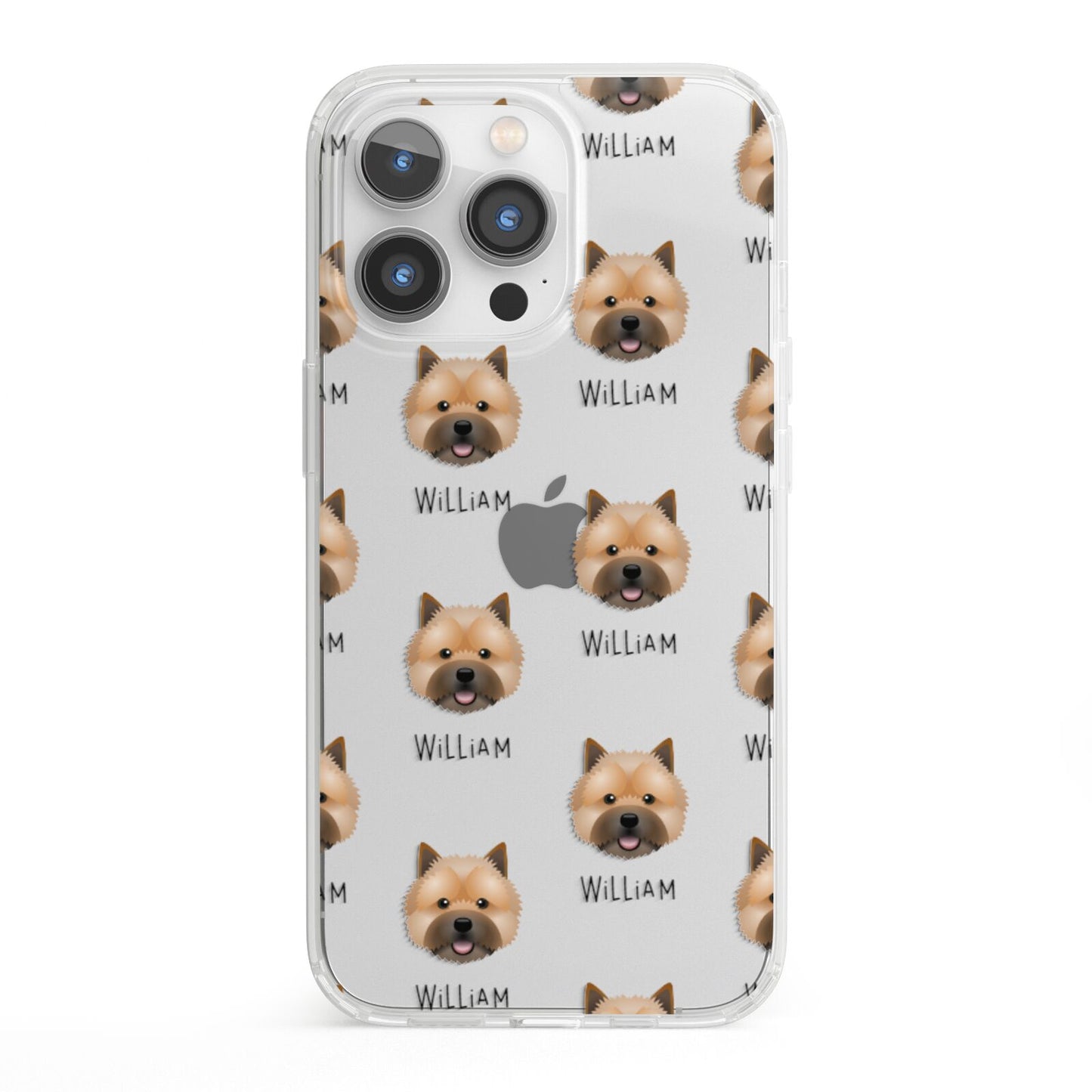 Norwich Terrier Icon with Name iPhone 13 Pro Clear Bumper Case