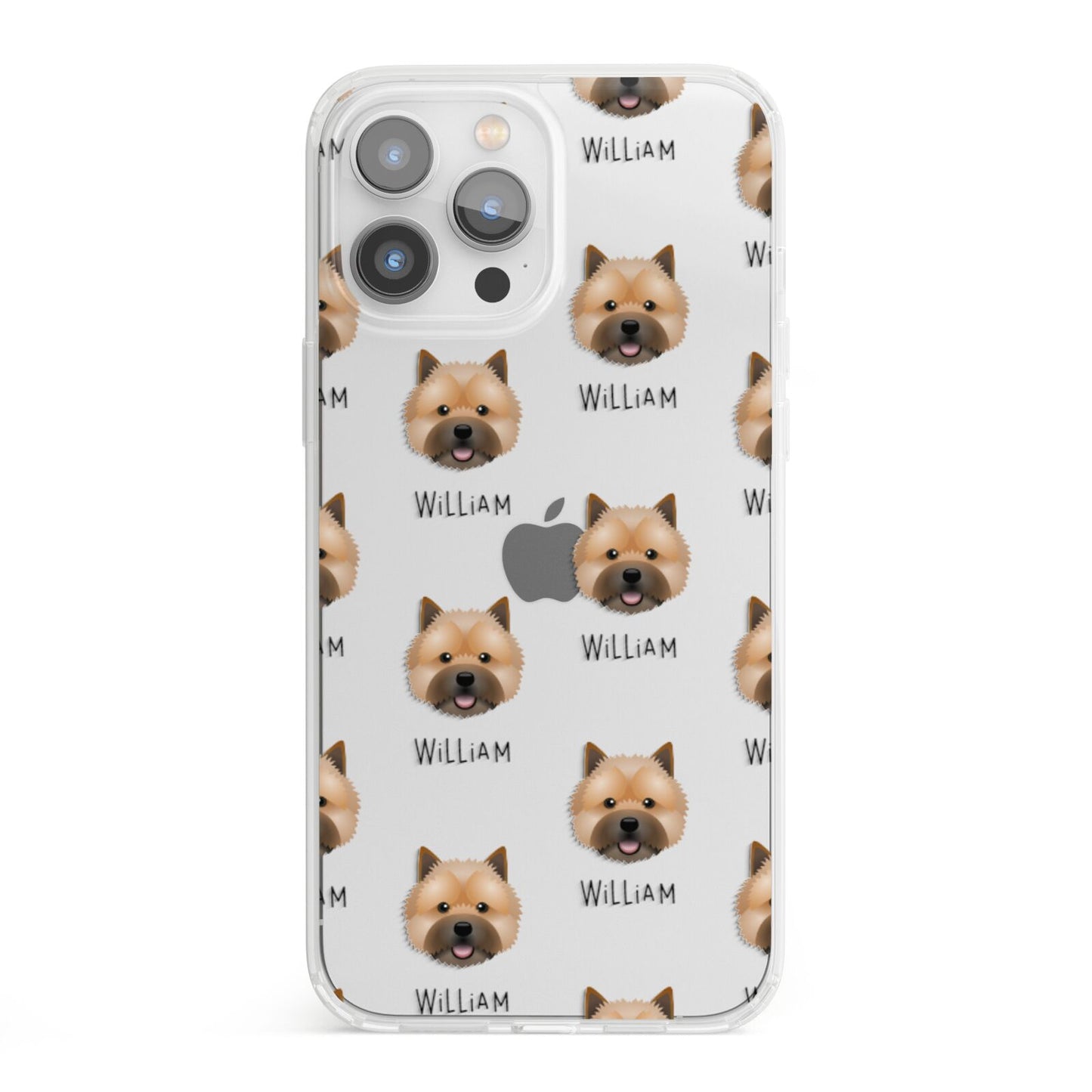 Norwich Terrier Icon with Name iPhone 13 Pro Max Clear Bumper Case