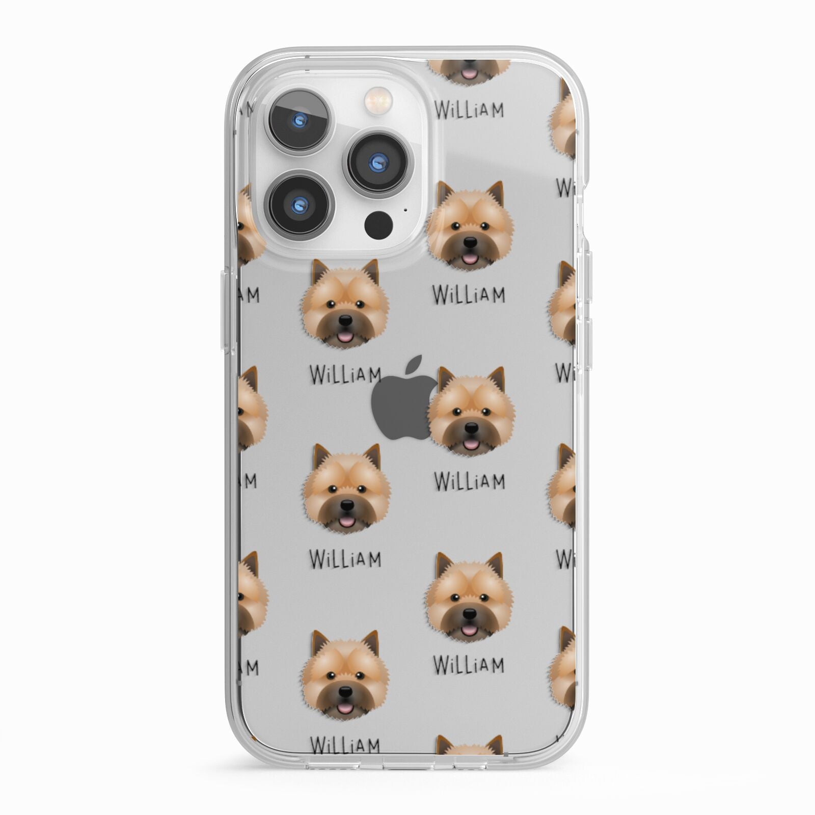 Norwich Terrier Icon with Name iPhone 13 Pro TPU Impact Case with White Edges