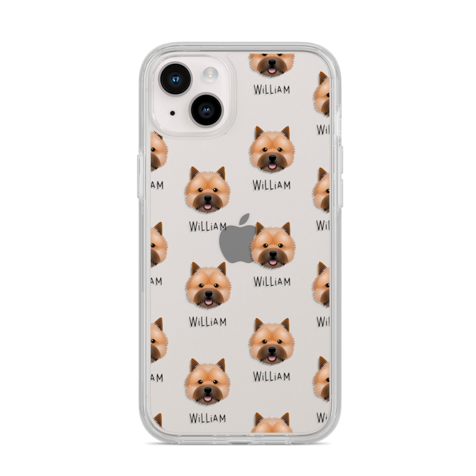 Norwich Terrier Icon with Name iPhone 14 Plus Clear Tough Case Starlight