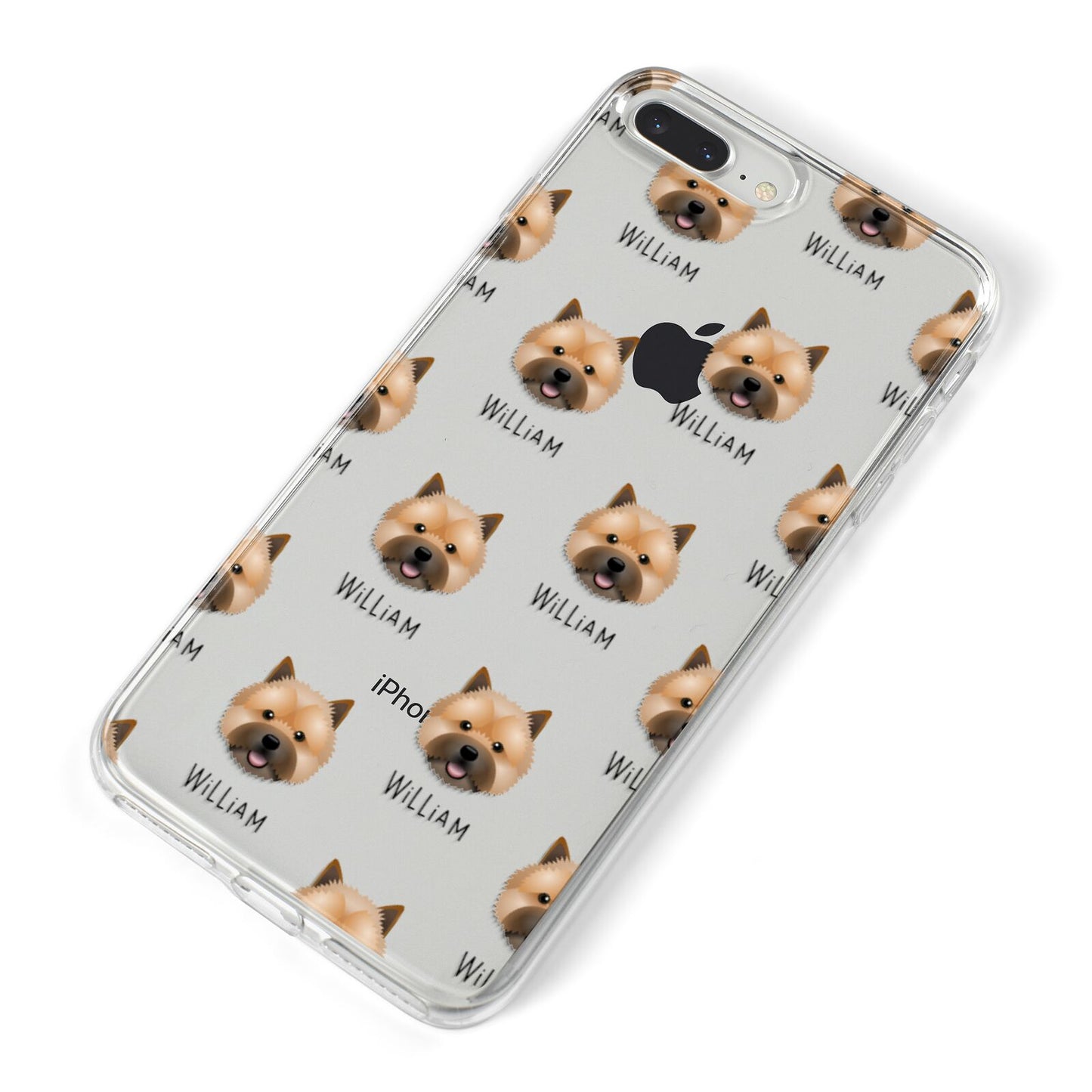 Norwich Terrier Icon with Name iPhone 8 Plus Bumper Case on Silver iPhone Alternative Image