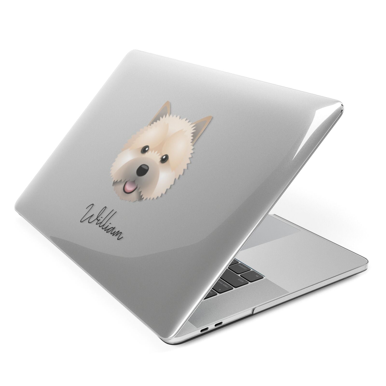 Norwich Terrier Personalised Apple MacBook Case Side View