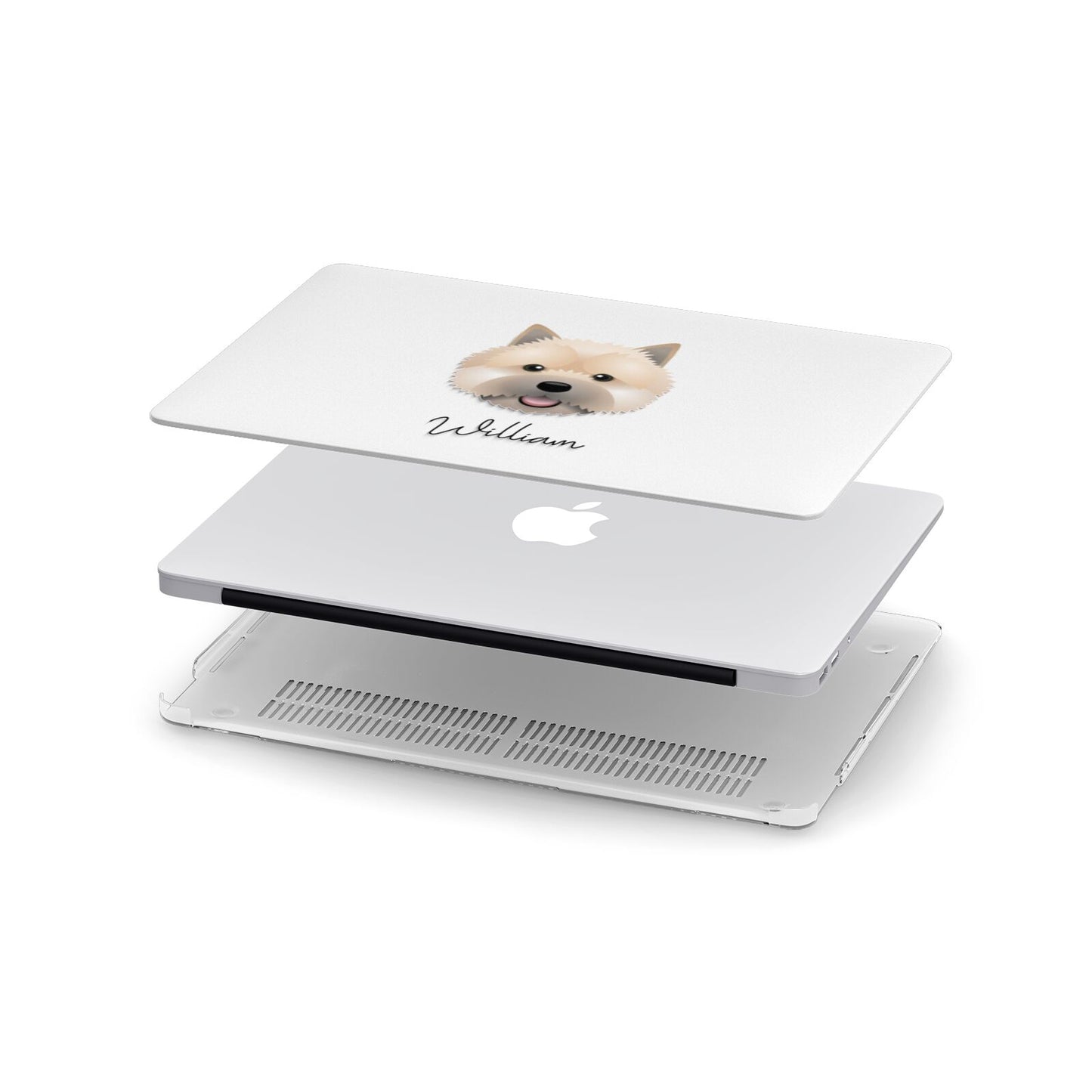 Norwich Terrier Personalised Apple MacBook Case in Detail