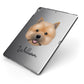 Norwich Terrier Personalised Apple iPad Case on Grey iPad Side View