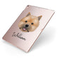 Norwich Terrier Personalised Apple iPad Case on Rose Gold iPad Side View