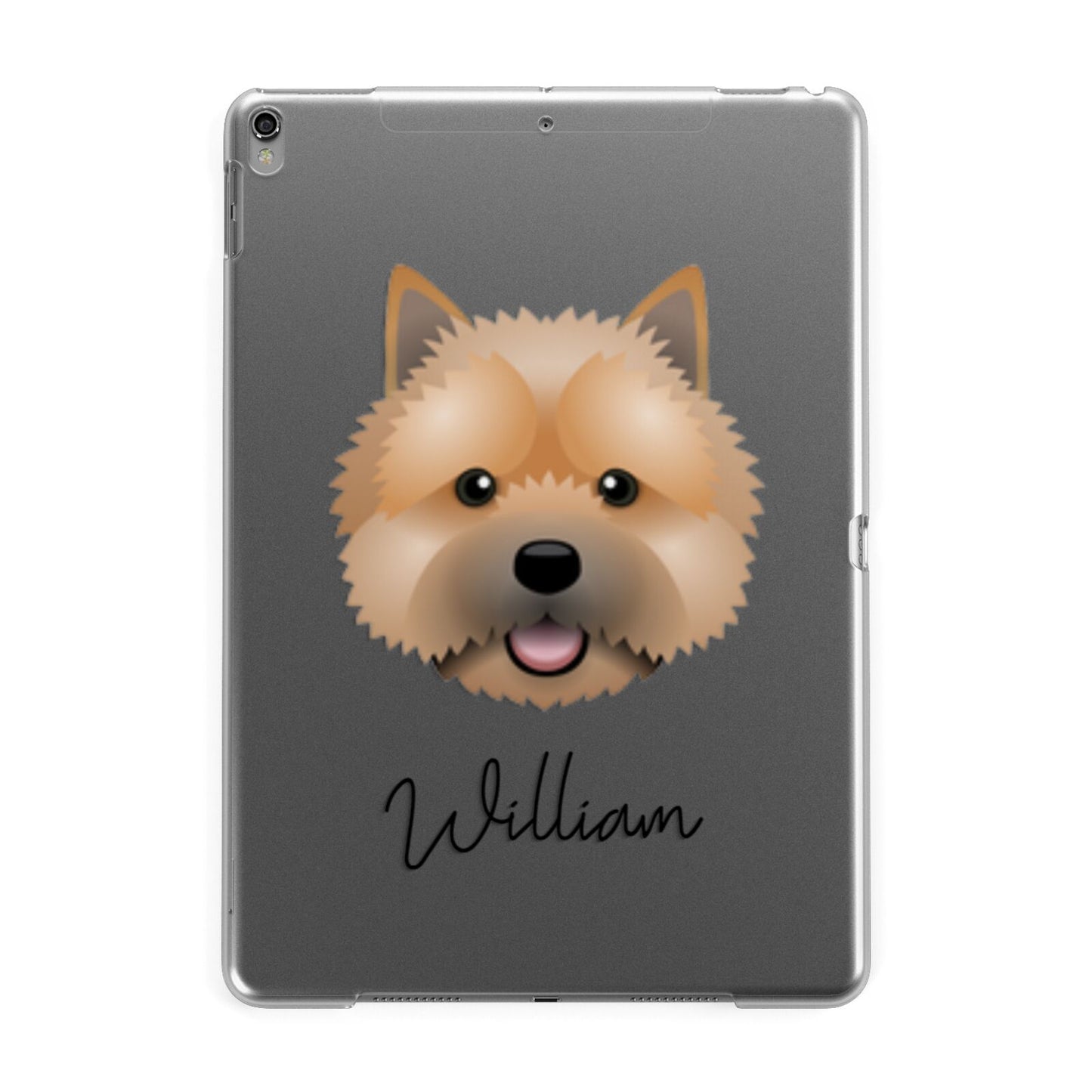 Norwich Terrier Personalised Apple iPad Grey Case