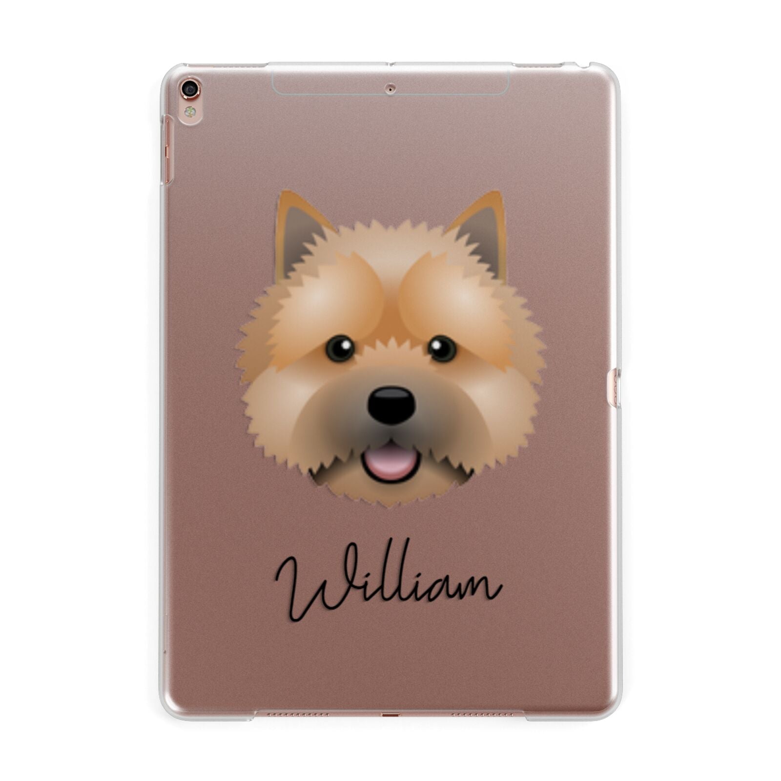 Norwich Terrier Personalised Apple iPad Rose Gold Case
