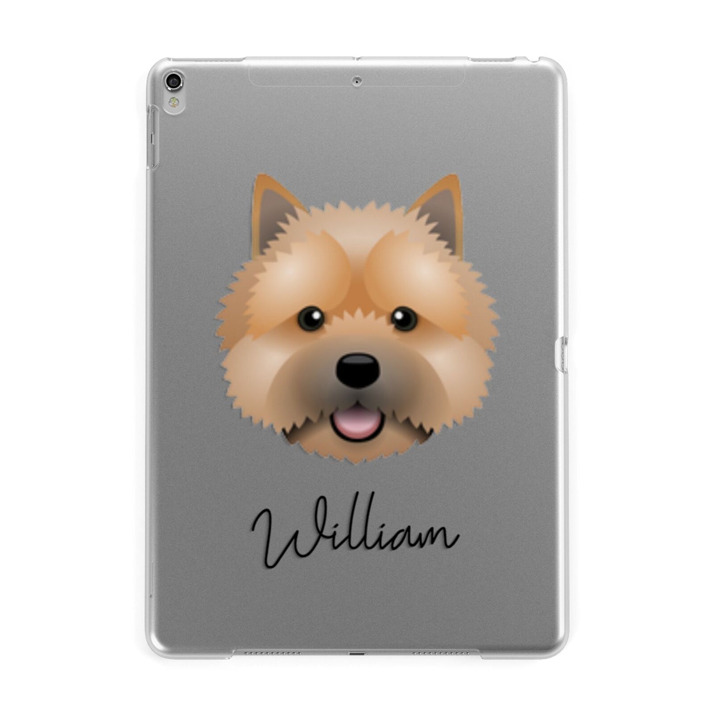 Norwich Terrier Personalised Apple iPad Silver Case