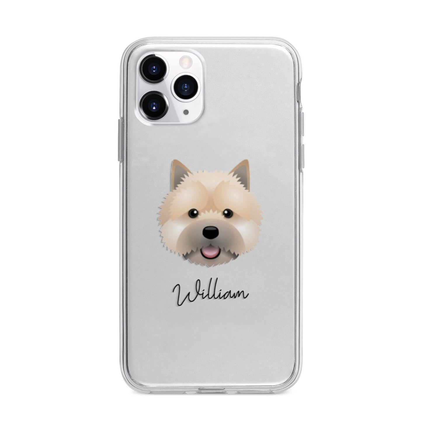 Norwich Terrier Personalised Apple iPhone 11 Pro Max in Silver with Bumper Case