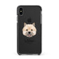 Norwich Terrier Personalised Apple iPhone Xs Max Impact Case Black Edge on Black Phone